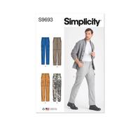 Simplicity 9693 UOMO Cargo Pantaloni Cartamodello Taglie 34-42 & 44-52 Skill: