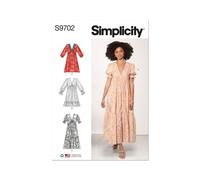 Simplicity 9702 Abiti Empire Per Donne Modello Cucito Taglie 8-16 E 18-26 Media