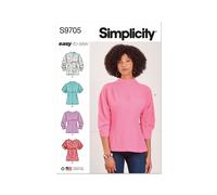Simplicity 9705 Misses Top Cucito Motivo Taglie 6-14 & 14-24 - Abilità: Facile