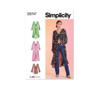 Simplicity 9747 Giacca Duster Per Donne Modello Cucito Taglie 8-16 E 18-26 Media