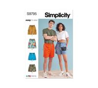 Simplicity 9795 Unisex Pantaloncini Cucito Motivo TAGLIE XS E XXL Abilità Level: