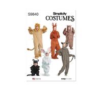 Simplicity 9840 PER BAMBINI Adulti Animale Costumi Cartamodello Taglie 3-8 &