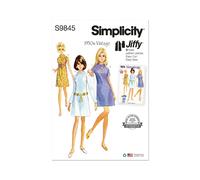 Simplicity 9845 Abiti Jiffy Anni 1960 Per Donne Taglie 8-16 E 18-26