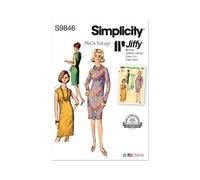 Simplicity 9846 Abiti Jiffy Anni 1960 Per Donne Taglie 8-16 E 18-26
