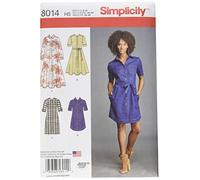 Simplicity Cartamodello 8014H5 per Camicia da Donna, in Carta, Bianco, H5 (38-40-42-44)