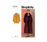 SIMPLICITY Cartamodello SS3008K5 per cappotto da donna in due lunghezze K5 (8-10-12-14-16)
