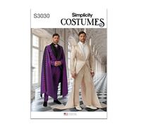 SIMPLICITY Cartamodello SS3030BB per costume da uomo BB (44-46-48-50-52)