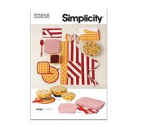 SIMPLICITY Cartamodello SS3058OS grembiule taglia unica e accessori da cucina OS (taglia unica)
