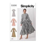 SIMPLICITY Cartamodello SS3098U5 - Cartamodello per abito da donna, con maniche e lunghezze variabili, taglie U5 (16-18-20-22-24)