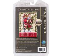 SIMPLICITY CREATIVE CORP Dimensions Gold Collection Counted Kit, Believe in Santa Christmas Cross Stitch, 18 Count Ivory Aida, 5'' x 7'' Punto Croce contato, Nessuno, Taglia unica