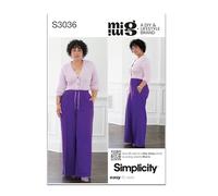Simplicity 3036 Misses Pantaloni Cartamodello Taglie 8-16 & 18-26 Abilità: