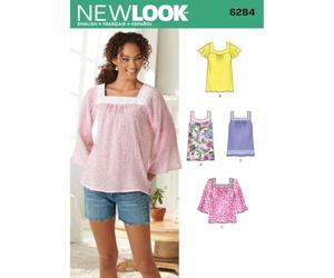 Simplicity New Look 6284-Cartamodello per Pullover da Donna, in Due Lunghezze, Taglia A, Carta, Multi, 10-12-14-16-18-20-22