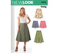 Simplicity New Look 6346-Cartamodello per gonne Facili da Donna, in Tre Lunghezze, Taglia A, Multicolore, A (8-10-12-14-16-18-20)