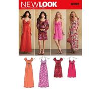 Simplicity New Look A 6096 Taglia 4/6/8/10/12/14/16-Cartamodello per Abiti da Donna, Multicolore