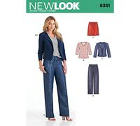 Simplicity New Look Patterns UN6351A - Giacca da Donna, Pantaloni, Gonna e Top in Maglia, A (10-12-14-16-18-20-22)