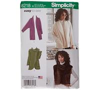 Simplicity Pattern 8218 Misses 'Easy-to-Sew Giacche e Gilet, Bianco