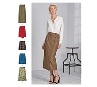 Simplicity Pattern Misses' Wrap Skirts with Length Variations SimplicityPattern 8699-Gonna da Donna con variazioni di Lunghezza, Carta, Bianco, 6, 8, 10, 12, 14