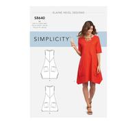 Simplicity Pattern SS8640BB - Abito o tunica da donna, taglie forti, 20 W-28 W, BB