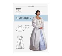 Simplicity S9090 - Cartamodello per costume storico da donna, 44-16-18-20-22, R5
