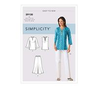Simplicity SS9130AA S9130-Cartamodello per Top e Pantaloni da Donna, Vario, AA (10-12-14-16-18)
