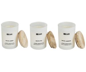 SIMPLICITY Set di 3 Candele Profumate Cera di Soia Note fresche Note floreali