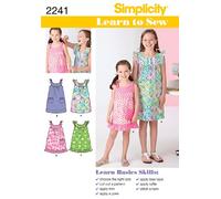 Simplicity Sewing Pattern 2241 - Cartamodello per imparare a realizzare vestiti da bambine e ragazze, taglie: HH 3-4-5-6