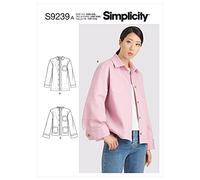 Simplicity Sewing Pattern S9239 Misses' Jackets SS9239A-Giacca da uomo, taglia XXS-XS-S-M-L-XL-XXL, Multicolore