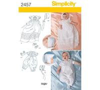 Simplicity Simplcity 2457Occasioni Speciali per Bambini Piccoli, Carta, Bianco, A (XXS-XS-S-M)