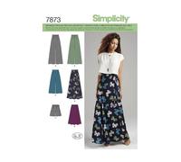 Simplicity Cartamodello 1069 - Pantaloni a gamba larga, Pantaloncini e Gonne, Taglia D5, Bianco