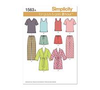 Simplicity Simplcity cartamodello 1563: Indumenti da Notte da Uomo e da Ragazzo, Taglia A, Carta, Bianco, A (XS-S-M-L-XL)