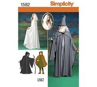 Simplicity Simplcity cartamodello 1582: Costume da Donna, Uomo e Adolescente, Taglia A, Carta, Bianco, A (XS-S-M-L-XL)