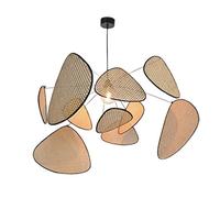 Simplicity Southeast Asia Living Room Lighting Dining Room Creative Leaf Grid Rural Hand Made Rattan Lamp