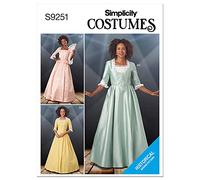 SIMPLICITY SS9251R5 Costume da donna R5 (14-16-18-20-22), carta, bianco