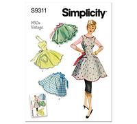 SIMPLICITY SS9311A Grembiule UNDEFINED A (S-M-L), carta, bianco