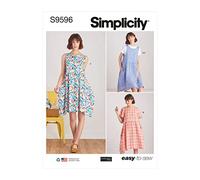 Simplicity SS9596A Vestito da donna A (XS-S-M-L-XL)