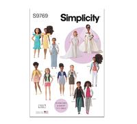 SIMPLICITY SS9769A Vestiti alla moda per bambole di dimensioni regolari e curve di Andrea Schewe Designs A
