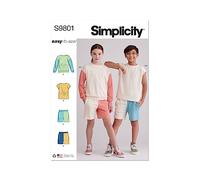 SIMPLICITY SS9801A - Felpe e pantaloncini da bambina e ragazzo A (7-8-10-12-14)
