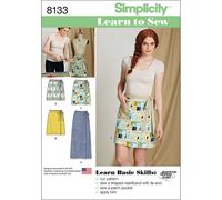 Simplicity US8133A Kit modello di cucito per gonna avvolgente da donna facile da cucire