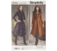 Simplicity US8769R5 Modello 8769 Costumi da Donna, Carta, Bianco, Taglia unica