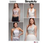 Simplicity US8869H5 Sewing Pattern S8869-Cartamodello per Maglie da Donna, Carta, Bianco, Variabile
