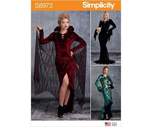 Simplicity US8973H5 Cartamodello S8973 per Costume di Halloween da Donna, Carta, Bianco, Variabile, 3 unità