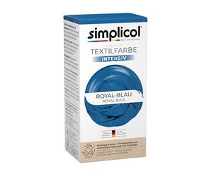 simplicol Colore Tessile Intenso (18 Colori), Blu Reale 1809 Blu Scuro: Facile da colorare in Lavatrice, Confezione Completa Tutto in 1