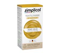 simplicol Colore tessile intenso giallo senape, facile da colorare in lavatrice, colore liquido e polvere di fissaggio, confezione da 1