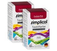 simplicol Expert Tintura Tessuti Lavatrice o Colorazione Manuale: Tingi, Colora e Ripristina Tessuti e Vestiti - Rosa