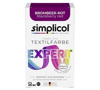 Simplicol Fabric Dye expert, Colorante per tessuti, colore per lavatrice o colore manuale, Rosso (Brombeer-Rot), 1 confezione