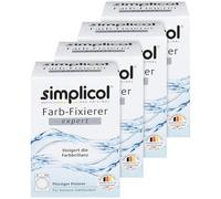 simplicol fissante di Colore per Tessuti: Aumenta la Durata e la brillantezza dei Colorati. Lavaggio a Mano o Lavatrice - 4 Confezione