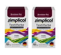 Simplicol Tessuto Vernice Expert 2x Colore Mora Rosso per 600g Anche Lana
