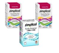 Simplicol Tessuto Vernice Expert 2x Fucsia per 600g 2x Colore + Fissatore