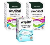 Simplicol Tessuto Vernice Expert Edera Verde per 600g 2x Colore E 1x Fissatore