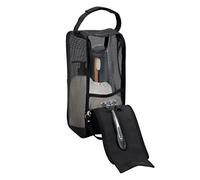 Simplify Borsa da toilette in rete da appendere, organizer da viaggio, perfetta per dormitorio, palestra, rientro a scuola, shampoo, accessori da doccia, nero